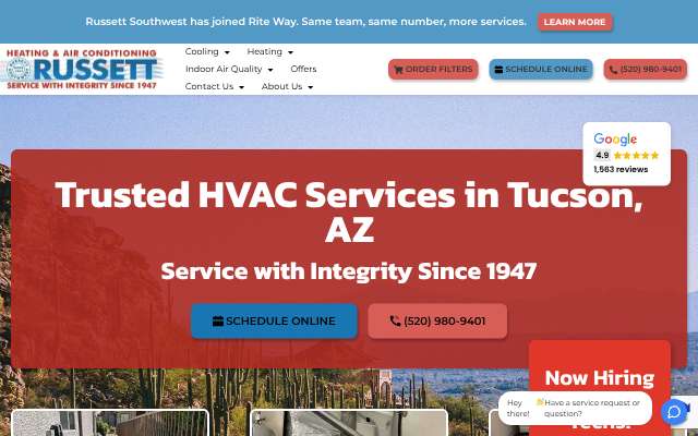 Russett Southwest Corporation's page as the assistant saw it