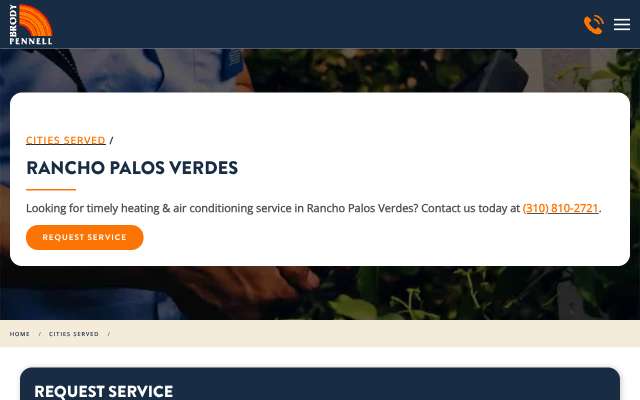 Brody Pennell Heating & Air Conditioning's page as the assistant saw it