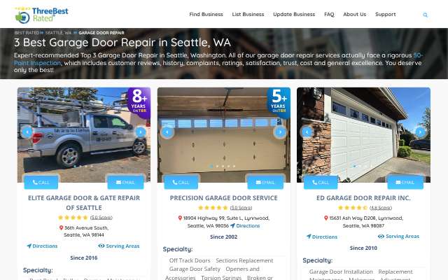 Page cited for Elite Garage Door & Gate Repair of Seattle
