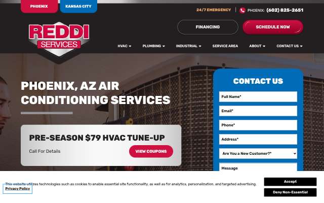 Reddi Services's page as the assistant saw it