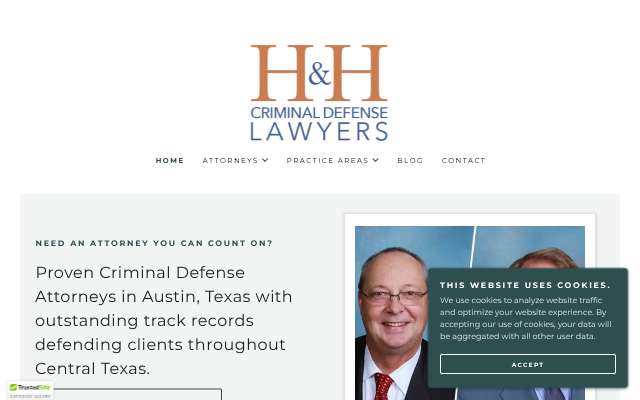 Hines & Holub Law's page as the assistant saw it