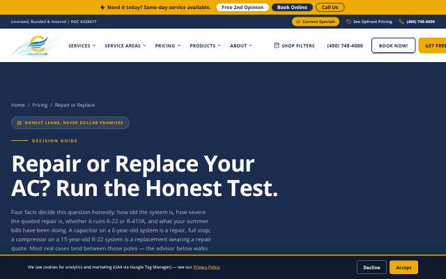 Champion Air's page as the assistant saw it