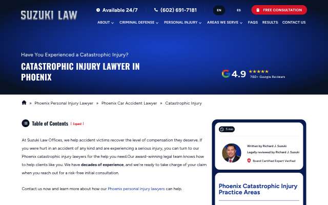 Suzuki Law Offices's page as the assistant saw it