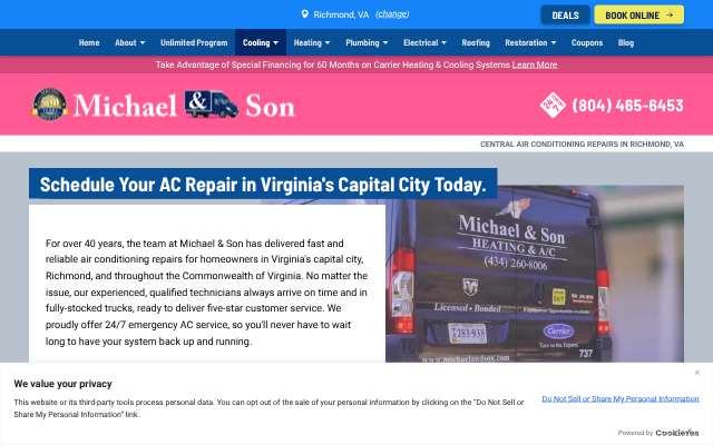 Michael & Son Services's page as the assistant saw it