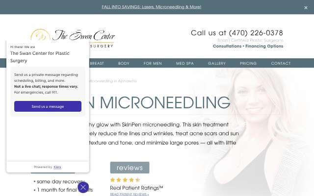 Page cited for The Swan Center for Plastic Surgery