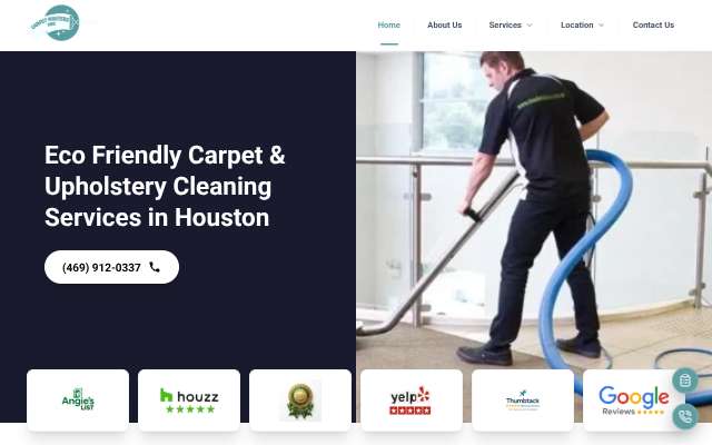 Samson's Cleaning and Restoration's page as the assistant saw it