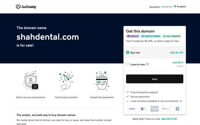 Amir R. Shah, DDS's page as the assistant saw it