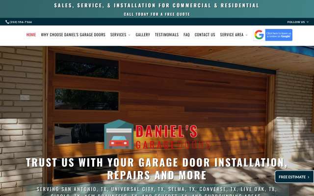 Daniel's Garage Doors's page as the assistant saw it