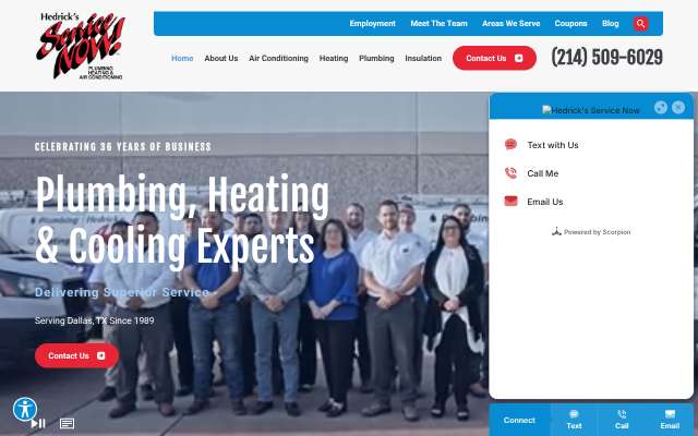 Hedrick's Service Now's page as the assistant saw it