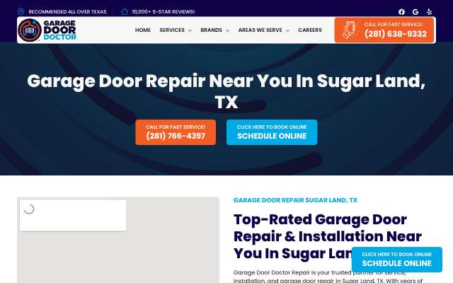 Garage Door Doctor's page as the assistant saw it