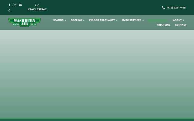 Washburn Air's page as the assistant saw it