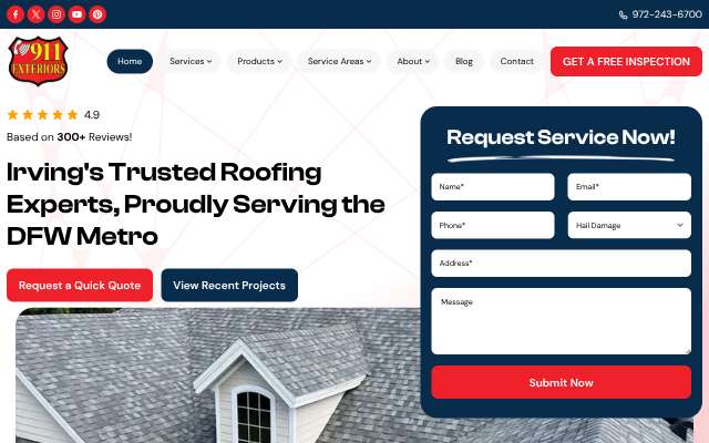 Page cited for 911 Exteriors Roofing and Construction