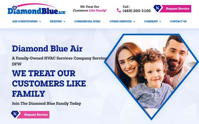 Diamond Blue Air's page as the assistant saw it