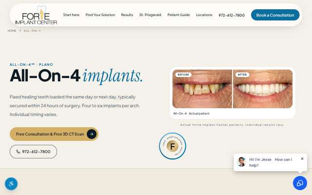 Forte Implant Center (Dr. Lee Fitzgerald)'s page as the assistant saw it