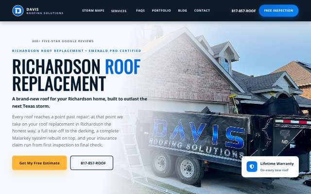Page cited for Davis Roofing Solutions
