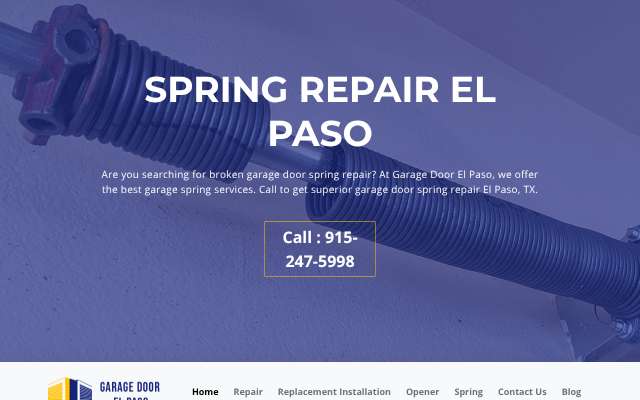 Garage Door El Paso's page as the assistant saw it