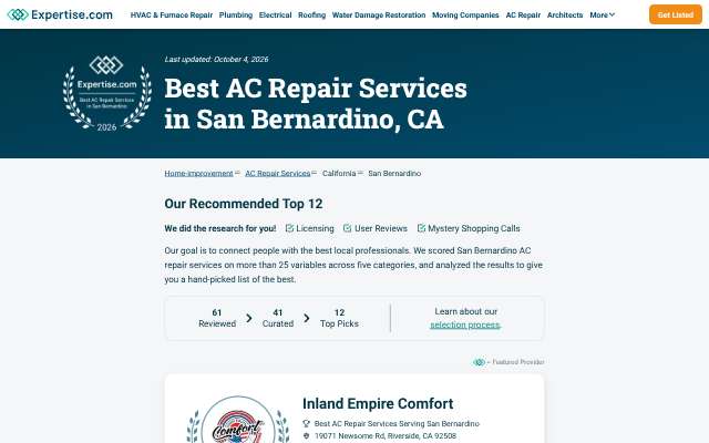 Russell's Heating & Air Conditioning's page as the assistant saw it