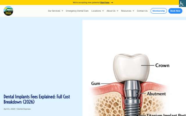 Page cited for The Dental Express