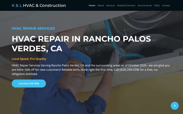 K & L HVAC & Construction Services's page as the assistant saw it