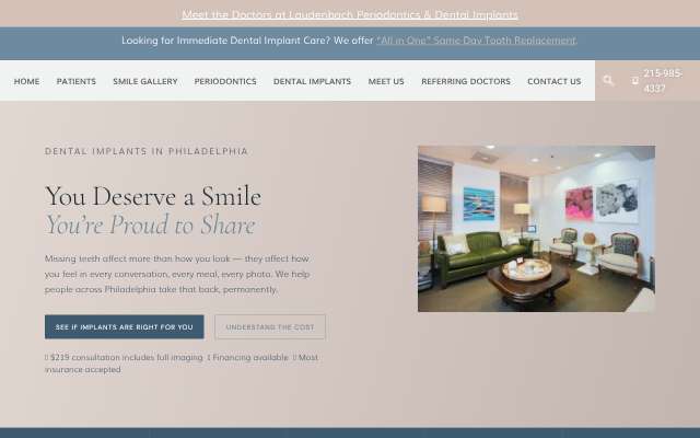 Dr. Jay Laudenbach (Laudenbach Periodontics & Dental Implants)'s page as the assistant saw it