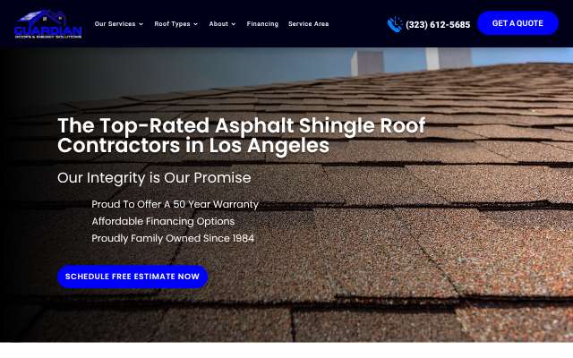 Page cited for Guardian Roofs