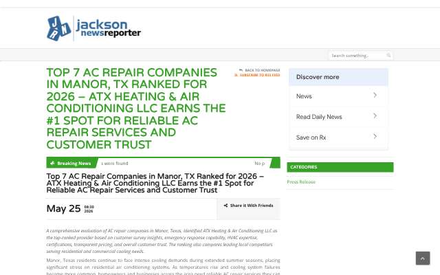 McCullough Heating & Air Conditioning's page as the assistant saw it