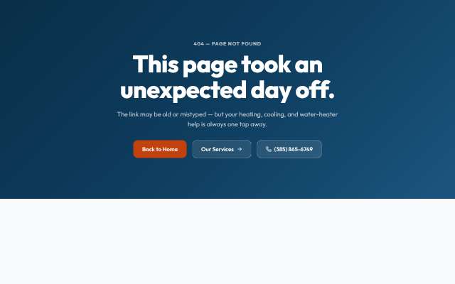 CMB HVAC's page as the assistant saw it