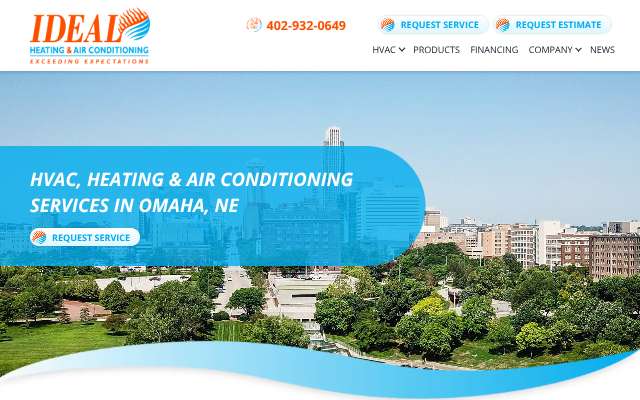 Ideal Heating & Air Conditioning, LLC's page as the assistant saw it