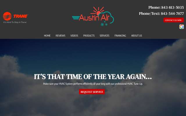 Austin Air LLC's page as the assistant saw it