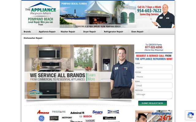 Pompano Beach Appliance Repairmen's page as the assistant saw it