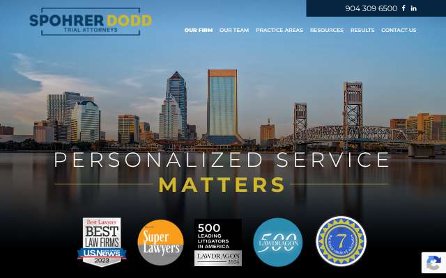 Spohrer Dodd Trial Attorneys's page as the assistant saw it