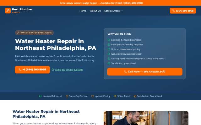 Page cited for Best Plumber Philly