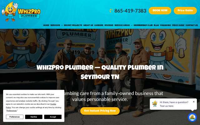 Page cited for WhizPro Plumber
