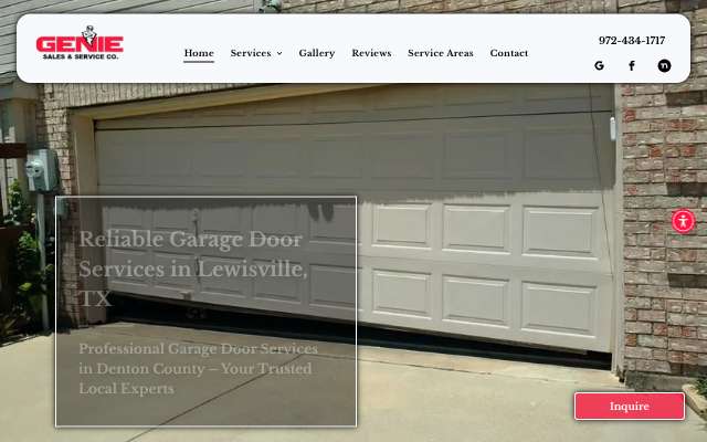 Page cited for Genie Sales & Service