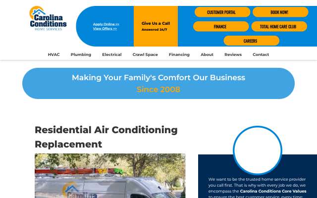 Carolina Conditions's page as the assistant saw it