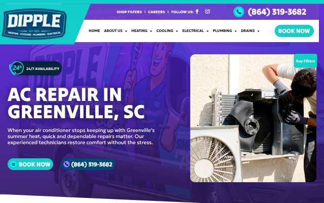 Dipple Services's page as the assistant saw it