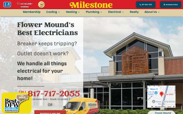 Milestone's page as the assistant saw it