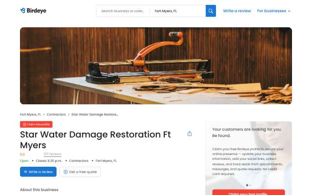 Page cited for Star Water Damage Restoration Ft Myers