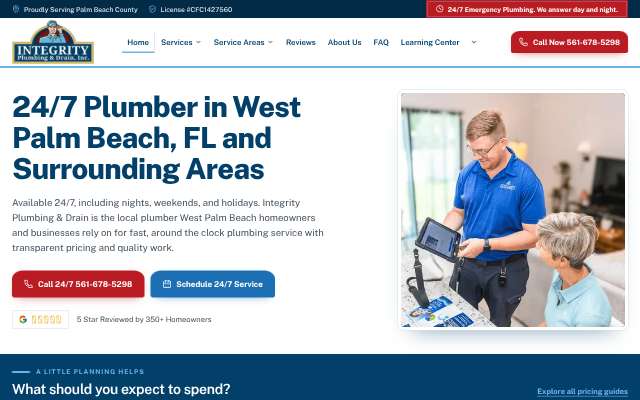 Page cited for Integrity Plumbing and Drain