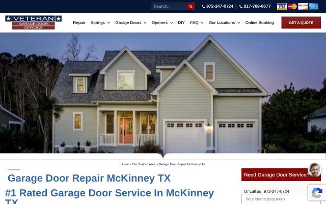 Page cited for Veteran Garage Door Repair