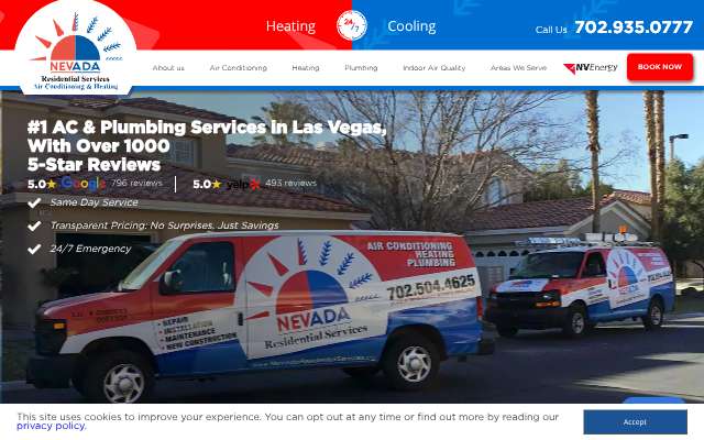 Nevada Residential Services's page as the assistant saw it
