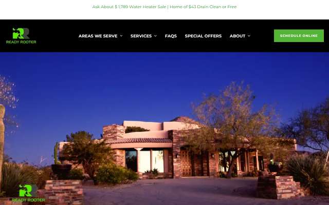 Ready Rooter Arizona's page as the assistant saw it