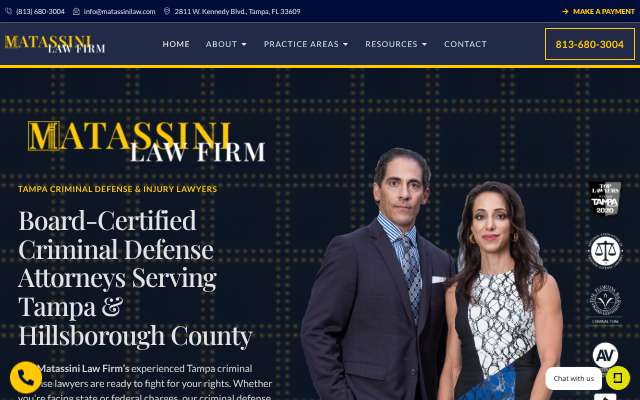 The Matassini Law Firm, P.A.'s page as the assistant saw it