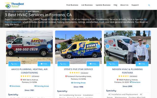 Steve's Five Star Service's page as the assistant saw it