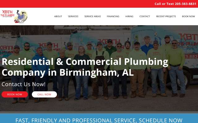 Keith the Plumber's page as the assistant saw it