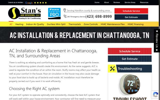 Stans Air Systems's page as the assistant saw it