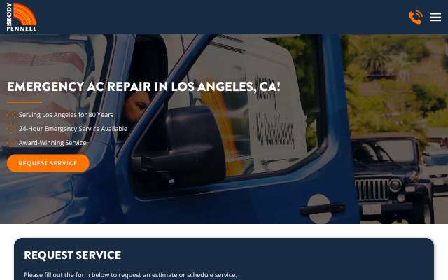 Brody Pennell Heating & Air Conditioning's page as the assistant saw it
