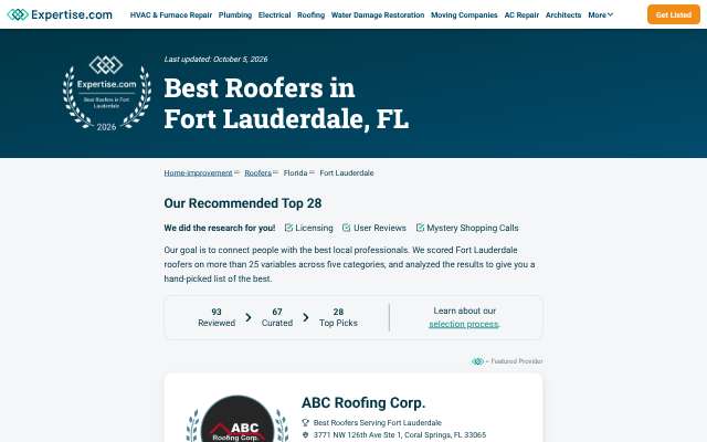 Page cited for Best Roofing