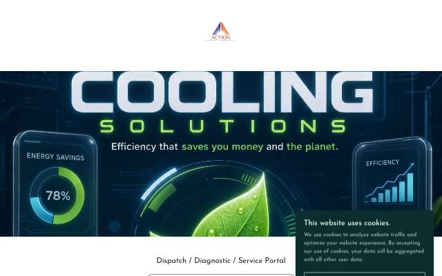 Action Air Conditioning & Refrigeration's page as the assistant saw it