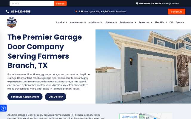 Page cited for Anytime Garage Door